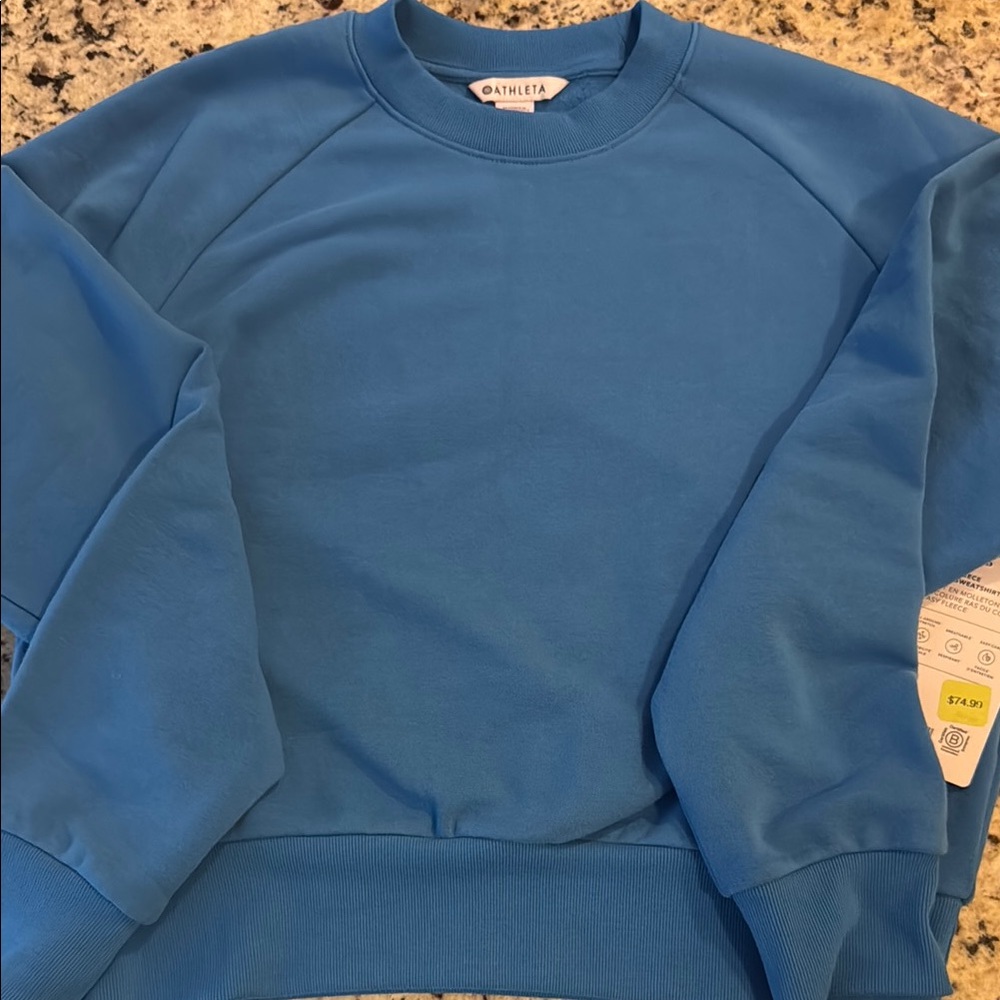 Athleta women’s Easy fleece crew neck Sweatshirt